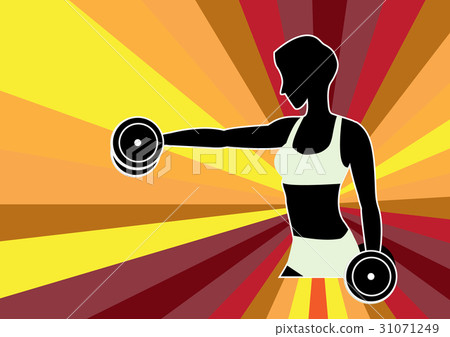 Woman fitness vector background - Stock Illustration [31071249] - PIXTA
