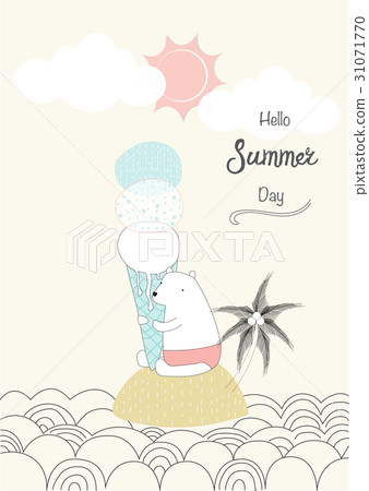 Design of summer poster with cute animals,Vector Design of summer poster with cute animals,Vector 31071770