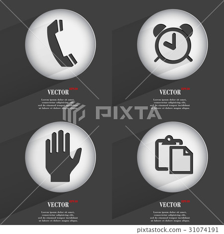 Set of one-color web buttons flat design. Simple c Set of one-color web buttons flat design. Simple c 31074191