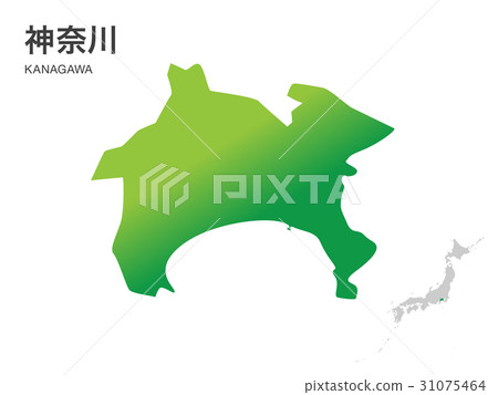 神奈川縣地圖2：插圖素材 31075464
