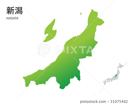 Map 2 of Niigata prefecture: Illustration material 31075482