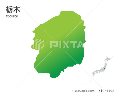 Map 2 of Tochigi prefecture: illustrations material Map 2 of Tochigi prefecture: illustrations material 31075498