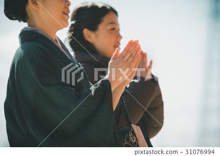 拜拜 父母和小孩 親子 31076994