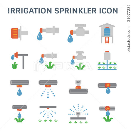 irrigation sprinkler icon 31077223