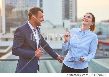 Happy business couple. Happy business couple. 31078600