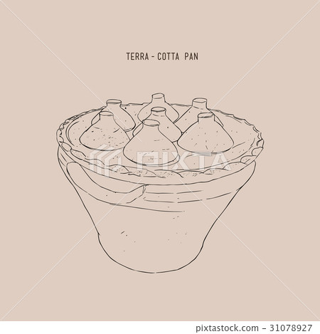 Terracotta pan for  kanom krok. 31078927