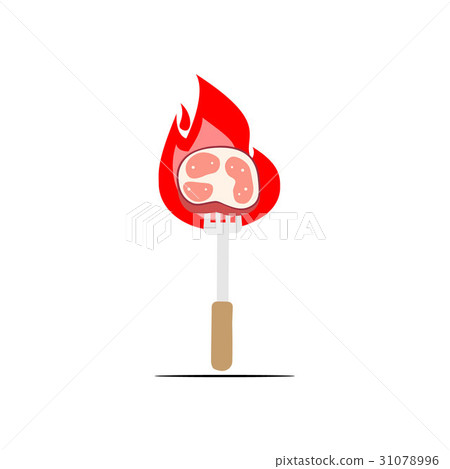 Beef steaks with flames 31078996