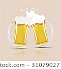 Beer toasting vector 31079027
