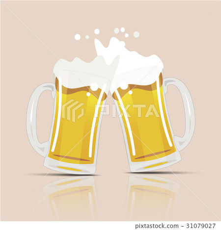 Beer toasting vector 31079027