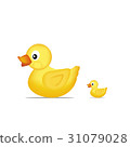 Yellow duck family Vector 31079028