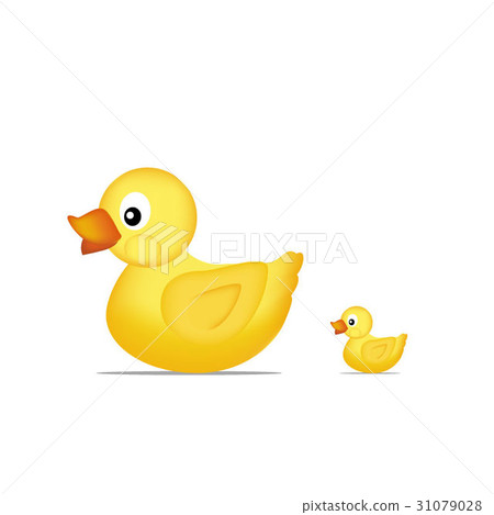 Yellow duck family Vector 31079028