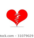 Red heartbreak / broken heart 31079029