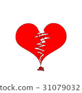 Red heartbreak / broken heart 31079032