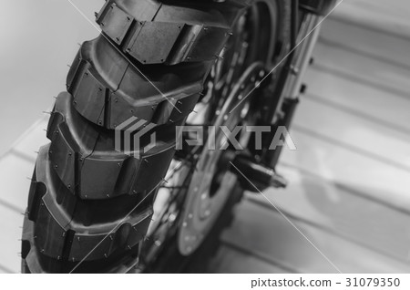 Motorbike wheels tire ,black and white tone 31079350