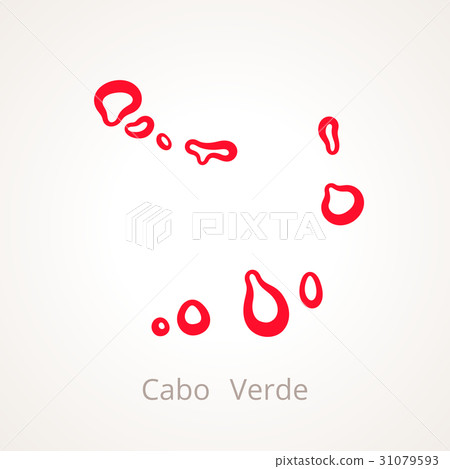 Cabo Verde - Outline Map 31079593