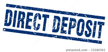 square grunge blue direct deposit stamp square grunge blue direct deposit stamp 31080361