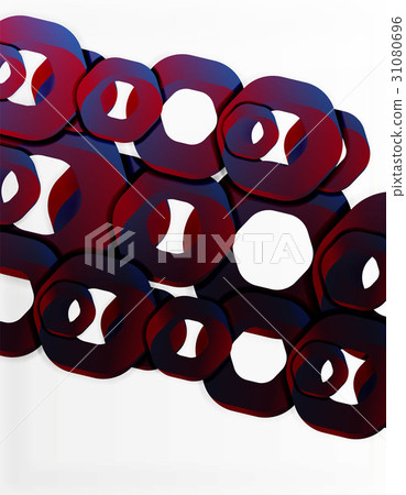 Geometric abstract background, cut chain shapes or Geometric abstract background, cut chain shapes or 31080696