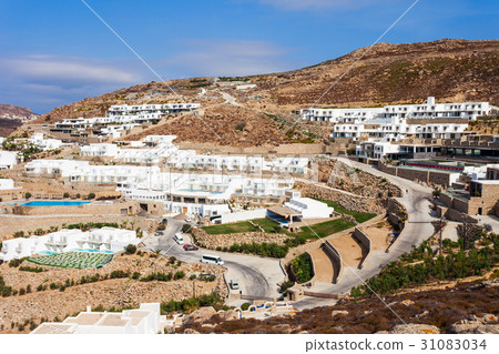 Mykonos island beach, Greece 31083034