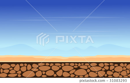 Game background mountain landscape style 31083293