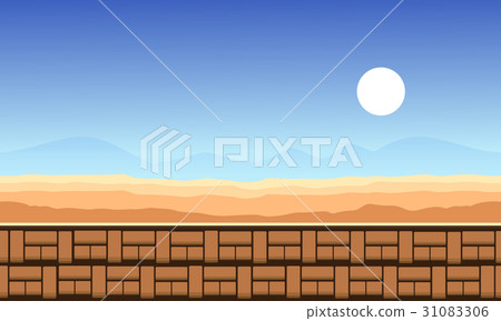 Vector illustration desert style game background 31083306