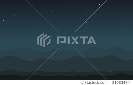 Vector illustration desert at night background Vector illustration desert at night background 31083484