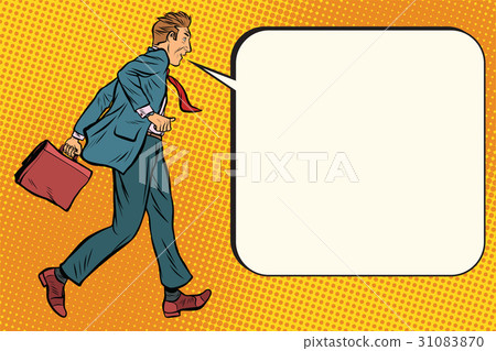 Ridiculous businessman says comic bubble 31083870
