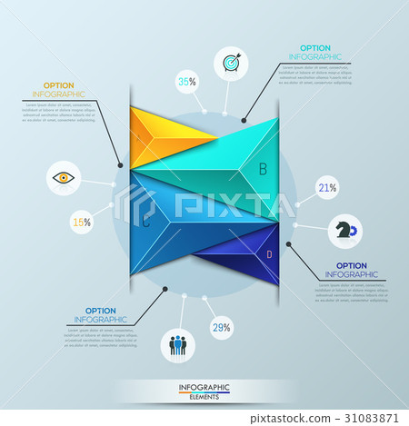 Infographic design template, bar chart with 4 Infographic design template, bar chart with 4 31083871