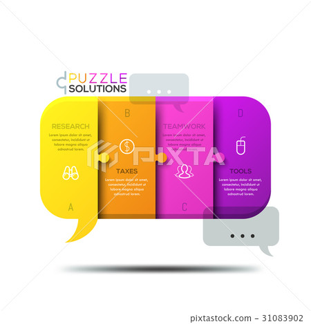 Modern infographic design template, jigsaw puzzle 31083902