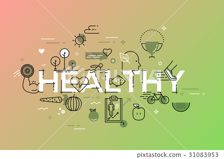 Modern thin line design concept for healthy 31083953
