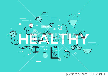 Modern thin line design concept for healthy 31083961