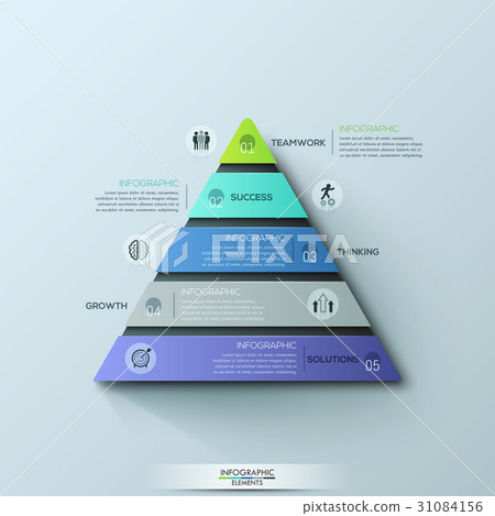 Modern infographic design template, triangular 31084156