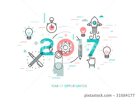 Infographic concept, 2017 - year of opportunities Infographic concept, 2017 - year of opportunities 31084177