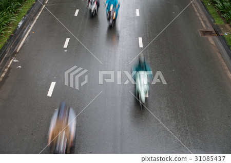 Blurred defocus, traffic in Ho Chi Minh city Blurred defocus, traffic in Ho Chi Minh city 31085437