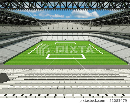 Modern American football stadium with white seats Modern American football stadium with white seats 31085479
