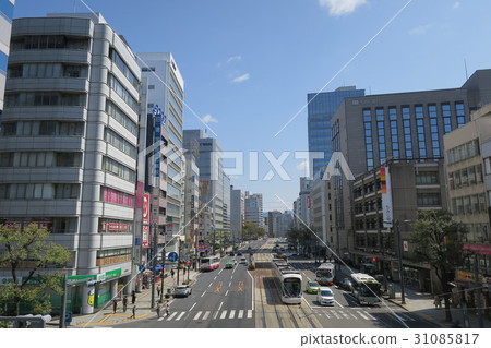 Scenery in the direction of Hiroshima-shi Ginzancho Electric Terminal 31085817