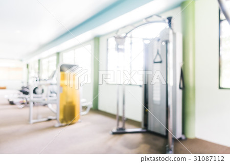 Abstract blur gym and fitness room 31087112