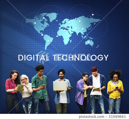 People connected to global communication online community 31089661