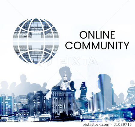People connected to global communication online community People connected to global communication online community 31089715