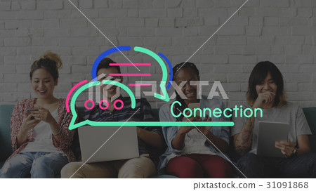 Communication Connection Speech Bubble Concept Communication Connection Speech Bubble Concept 31091868