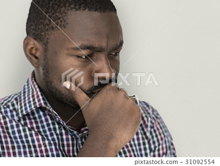 African descent man is feeling nervous 31092554
