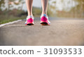 Running close up on shoe. 31093533
