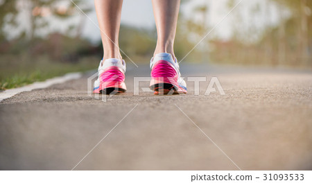 Running close up on shoe. Running close up on shoe. 31093533