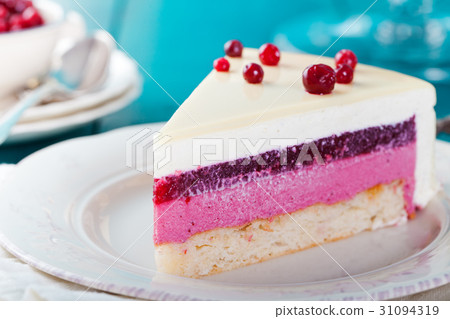 Cranberry, bilberry, raspberry tart, mousse cake. Cranberry, bilberry, raspberry tart, mousse cake. 31094319