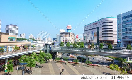 Urban Landscape Saitama Ken Kawaguchi East Exit Stock Photo