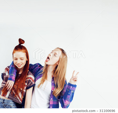 best friends teenage girls together having fun 31100696