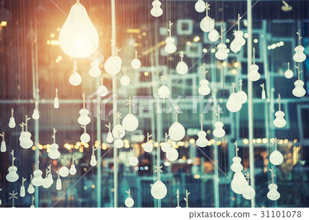 Beautiful retro luxury light lamp decor glowing. 31101078