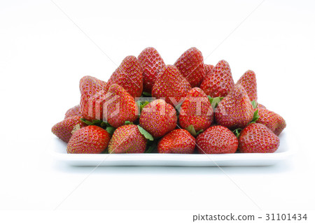 Pile strawberries in foam tray Pile strawberries in foam tray 31101434