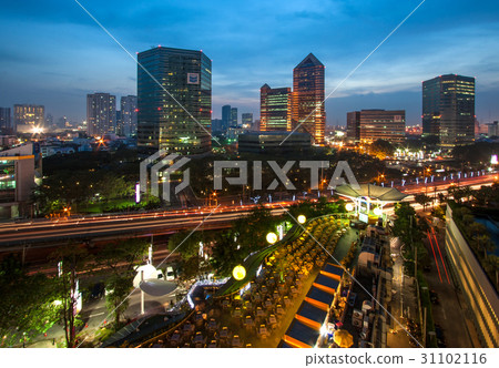 Cityscape at night in Bangkok, Thailand Cityscape at night in Bangkok, Thailand 31102116