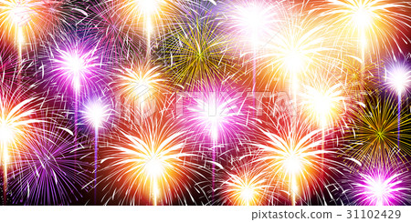 煙花夜空夏天背景 31102429