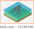 octopus vector isometric 31106190